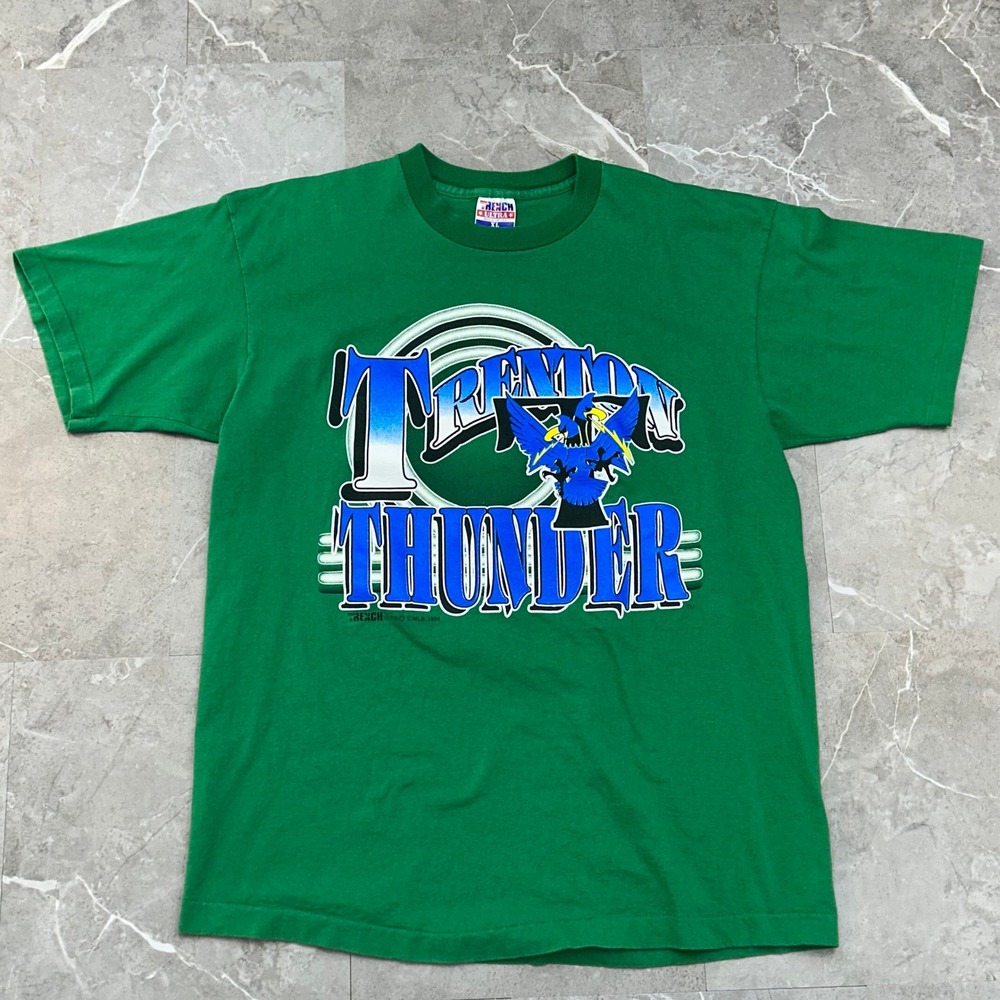 90s Vintage Trenton Thunder Graphic Tee Mens XL Minor League Baseball New Jersey
